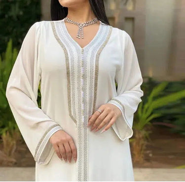 Kaftan Damen Weiß